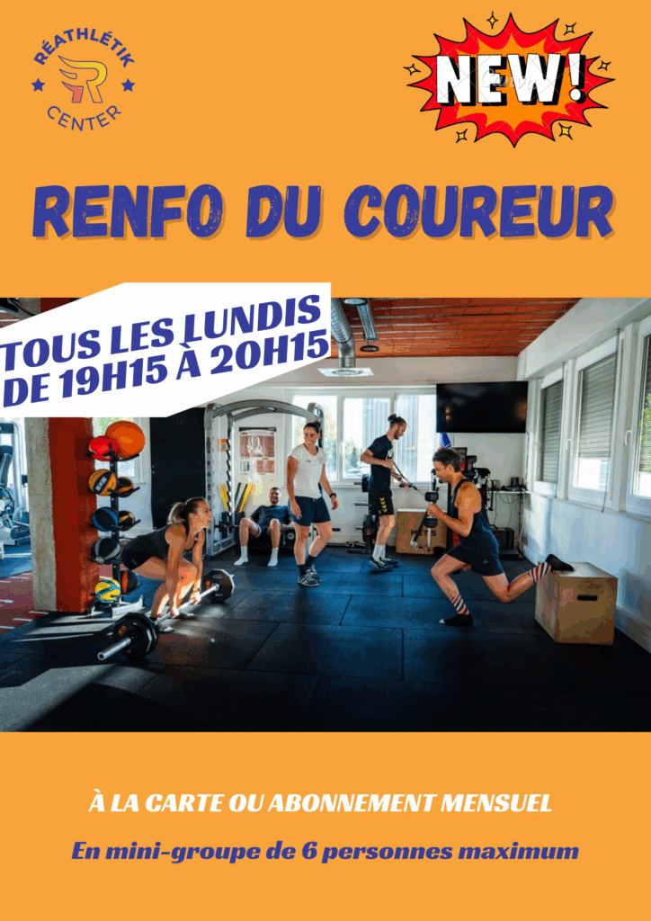 Affiche sur des cours de renforcement du coureur